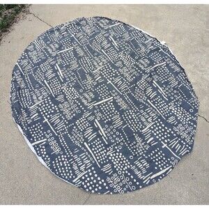 Spoonflower Tablecloth Mudcloth Abstract Tribal Design Oval Black Tan Geometric